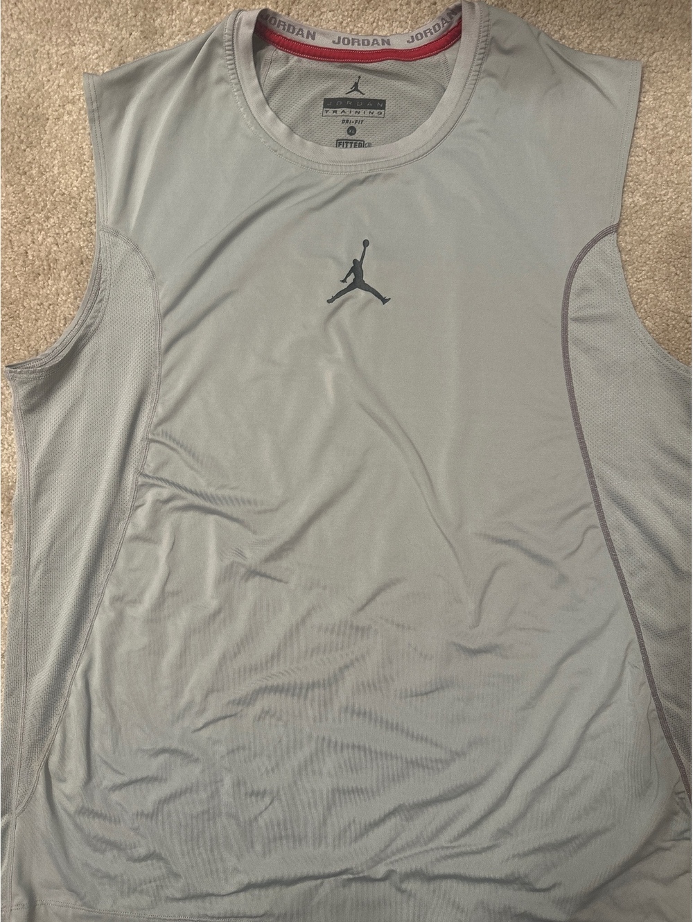 (5)Jordan Training Dri-Fit Sleeveless Athletic Shirt XL Gray